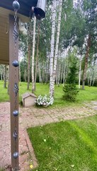 Дождевая цепь «Ковка. Корзинка и шар», темно-серый глянцевый RAL7024