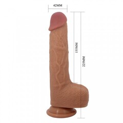 Реалистичный вибратор с фрикцией Tommy и пультом ДУ, 22,5 см