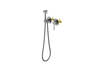 Aquatek AQ1319BGM AQ1319BGM ЕВРОПА комплект для гигиенического душа встроенный 2 отв. (смеситель + гигиеническая лейка + шланг), шлиф. черный хром