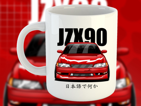 Кружка с принтом Toyota Mark 2 JZX90