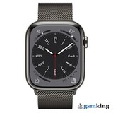 Apple Watch Series 9 GPS + Cellular 45mm Graphite Stainless Steel Case with Graphite Milanese Loop