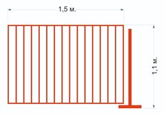 Ограждение для аттракционов 1.5 м