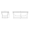 ArtCeram CIW001 34 00 grey acquarello CIVITAS Ванна из искусственного камня Livingtec 180х85х65 см, цвет серый глянцевый (не производится с 01/11/2019!)
