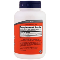 Now Foods, Таурин, чистый порошок, 227 г (8 унций)