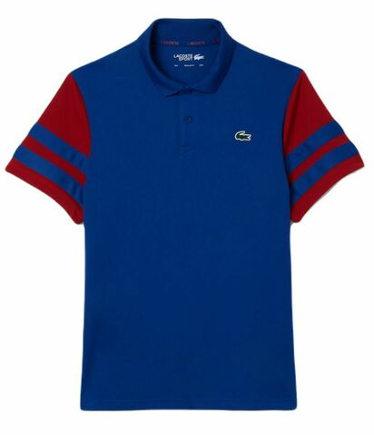 Теннисное поло Lacoste Ultra-Dry Colourblock Tennis Polo Shirt - navy blue/bordeaux