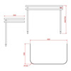 ArtCeram AZA003 71 01 bi/cr Акция ArtCeram AZULEY Металлическая структура для раковины 45 и 65 см, с верхним глянцевым топом цвет белый,  цвет хром (акция на товар из наличия)