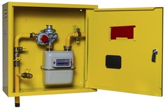 Шкафной газораспределительный пункт ГРПШ-ОХТА-RF-10-1-НП-С6-П1 (желтый)