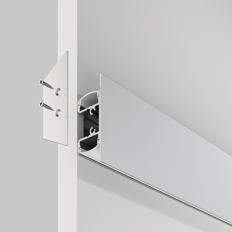 Алюминиевый профиль Maytoni накладной 18×48 (Серебро, 2 м), ALM-1848-S-2M