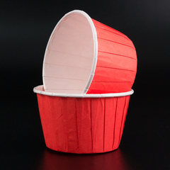 Капсулы для маффинов с бортиком Polca Dot Красные 50*40 мм, шт