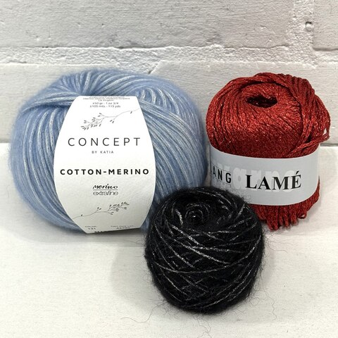 Набор материалов к МК Божья коровка в технике Puff Color Knitting