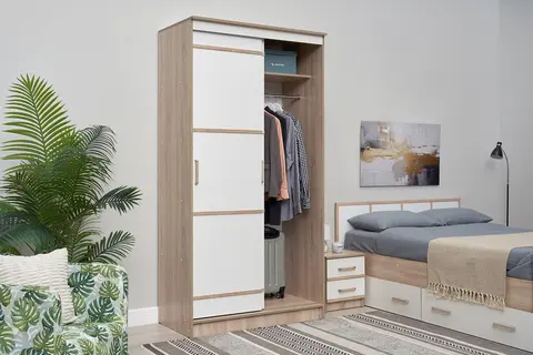 Шкаф-купе Сакура 1.14 м дуб сонома / белый