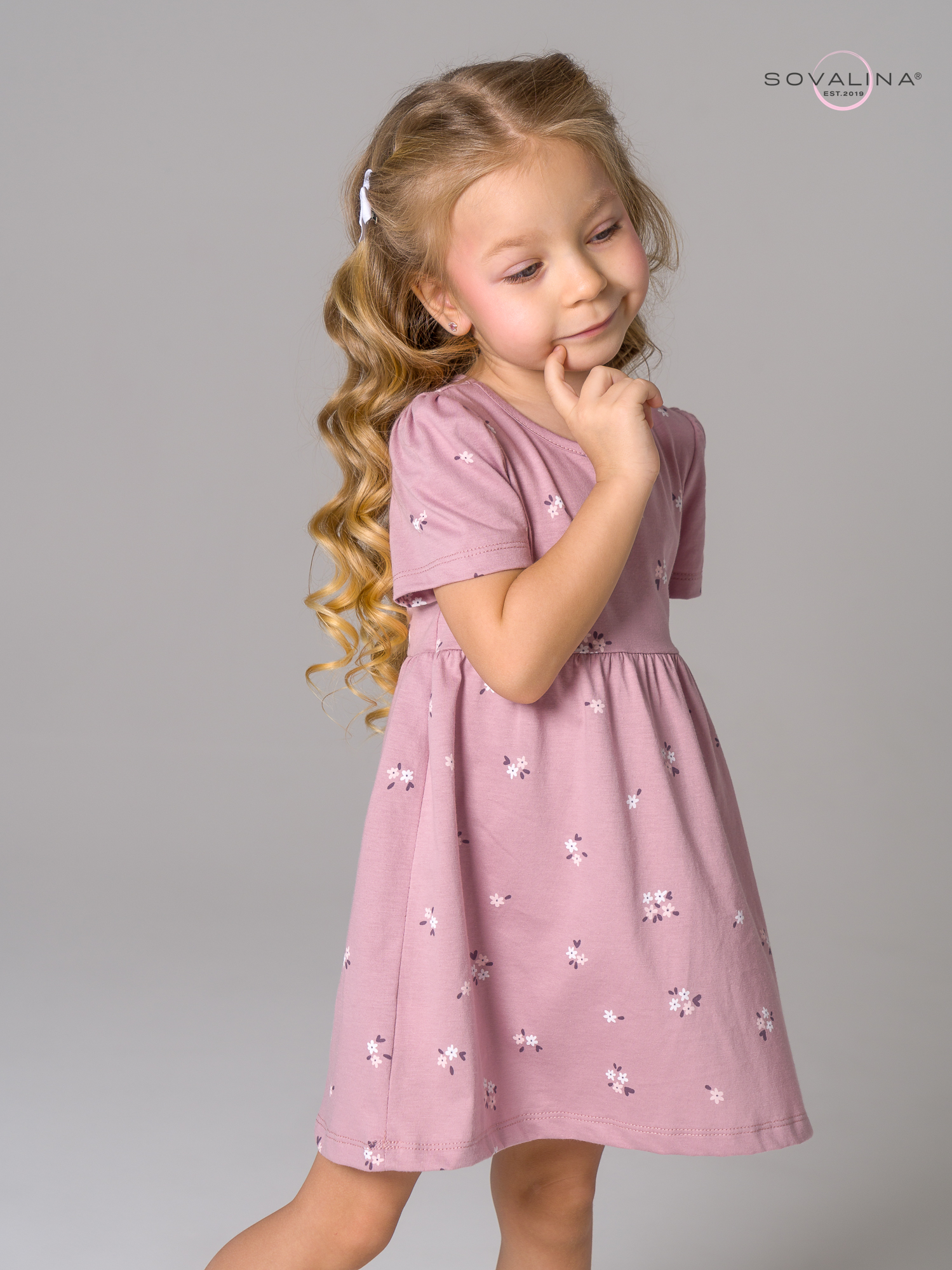 Платье Аленка к/р SG черничные незабудки