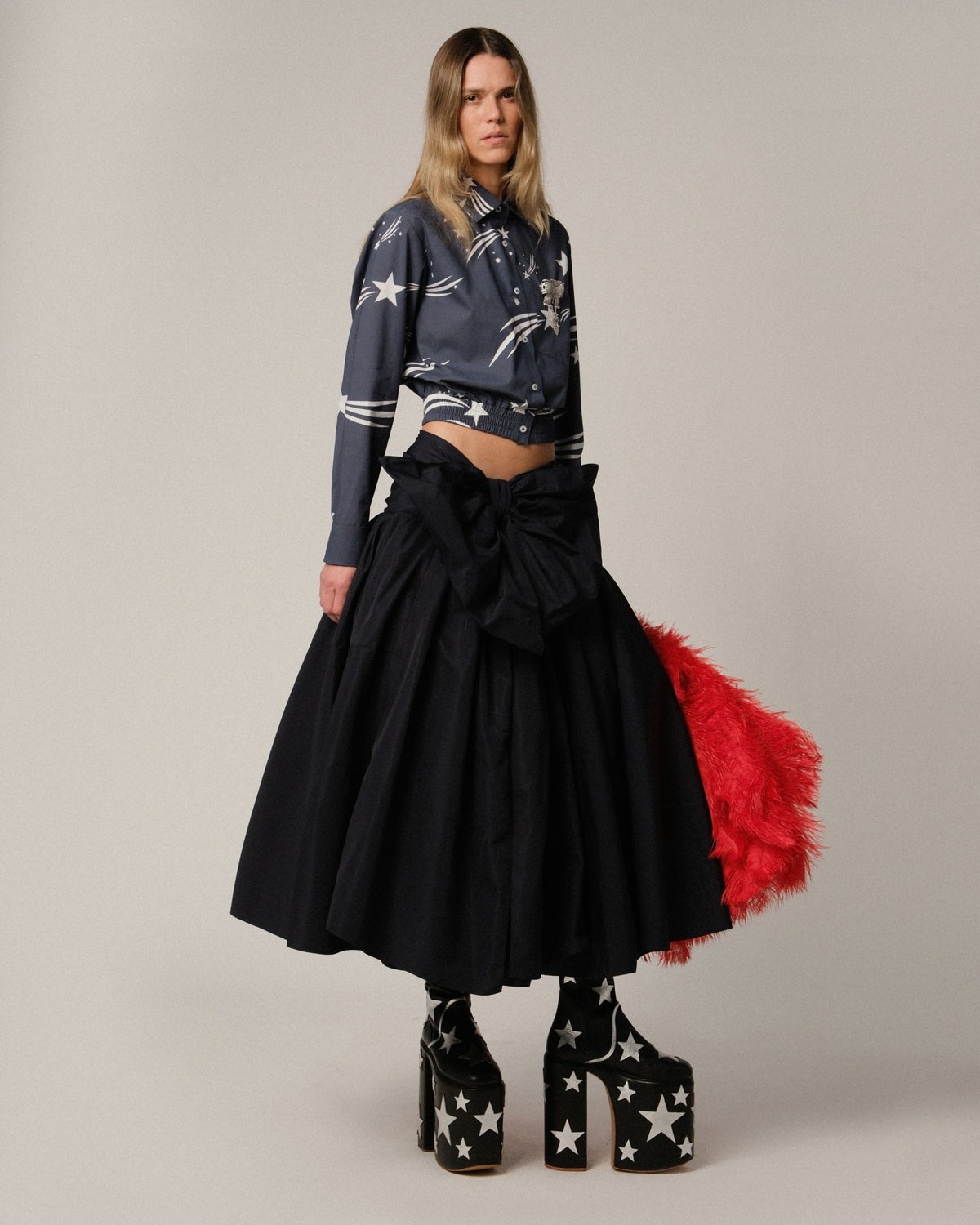 Пышная юбка с бантом