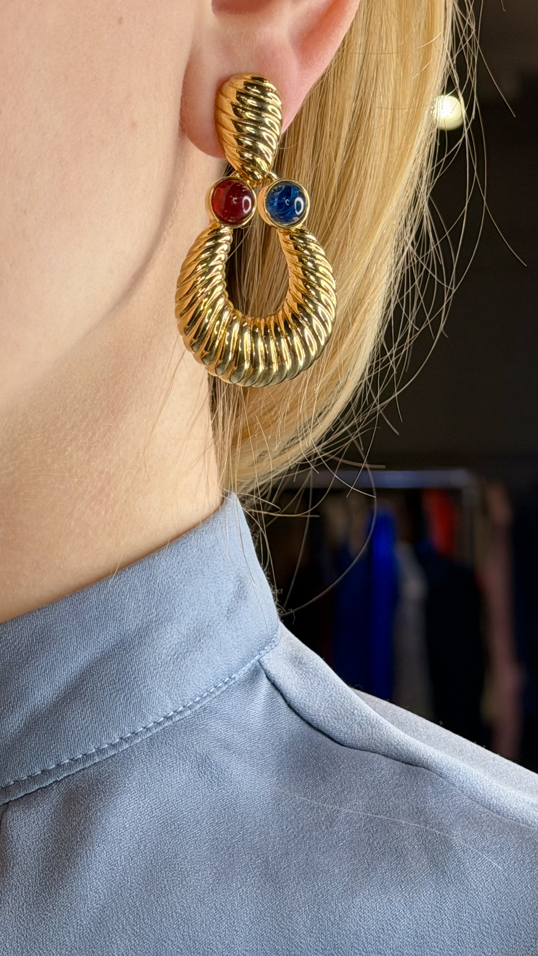 Клипсы с кабошонами