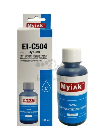 Чернила EI-C504 Gloria™ MyInk для EPSON (T0822, T0812, T0802) St Photo T10, T50, P50, R200, R270, RX590 (100мл, cyan Dye)