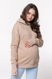 Утепленное худи для беременных и кормящих 15981 бежевый