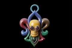 Силиконовый молд Череп Флер де Лис