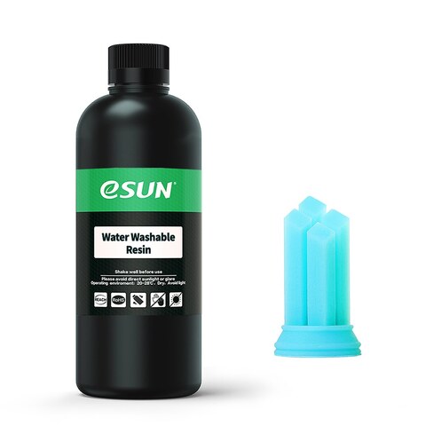 Фотополимерная смола eSUN Water-Washable Resin for LCD, 500 г, небесно-голубой, WATERWASHABLERESIN-SB