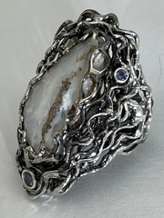 Опал Болдер (кольцо из серебра)