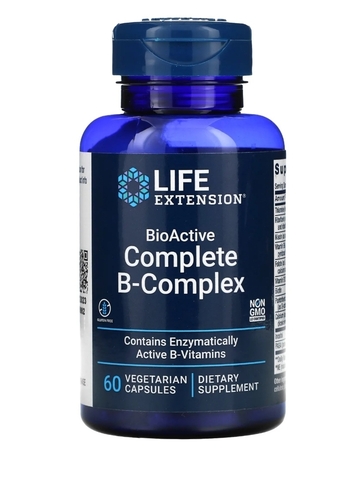 Life extension, полный биоактивный комплекс витаминов группы B, 60 вегетарианских капсул