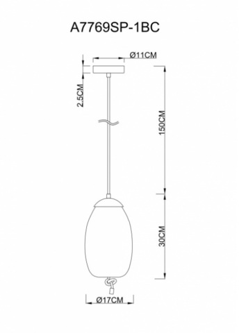 Подвесной светодиодный светильник Arte Lamp CODY A7769SP-1BC