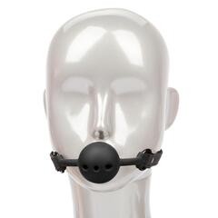 Черный силиконовый кляп-шар Breathable Ball Gag - 