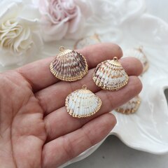 Подвеска Ракушка с позолотой 17-35 на 20-30 мм, РК044