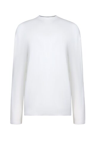 Тонкий трикотажный лонгслив с шерстью