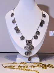 Колье с подвесками монеты в стиле YSL