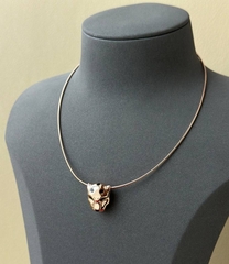 780124- Изящное колье ГОЛОВА ПАНТЕРЫ из серебра 925 пробы в позолоте