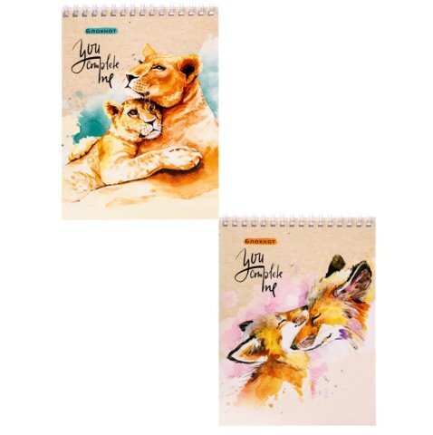 Блокнот А5 40л клетка гребень в ассортименте