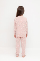 пижама  для девочки  К 1552/дымчатая роза,ромашковое поле