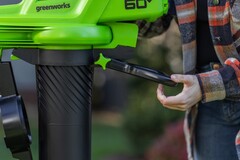 Воздуходувка-пылесос Greenworks GD60BVII 60V (368 км/ч) аккумуляторная, без АКБ и ЗУ