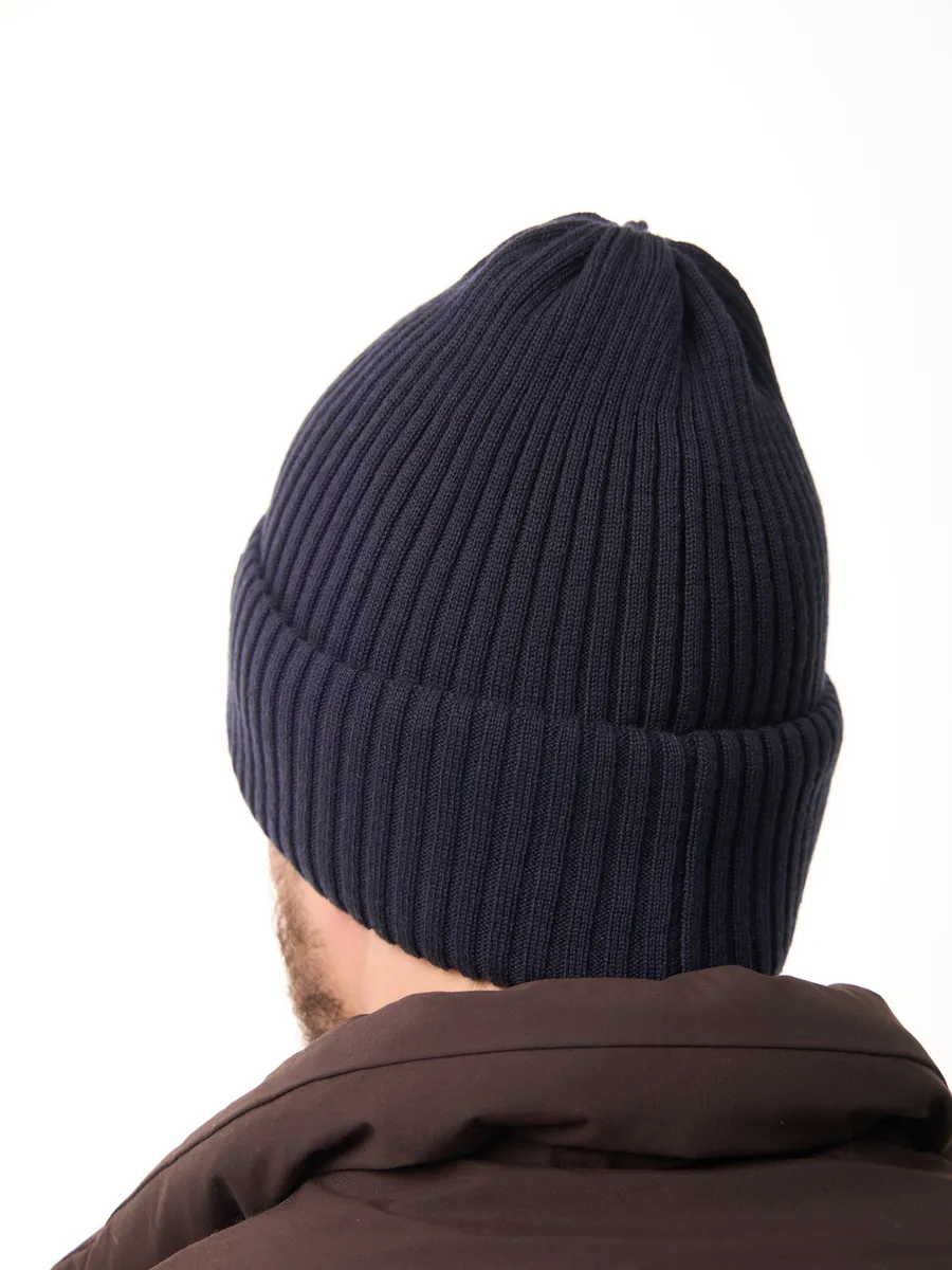 Шапка осенняя бини вязаная зима