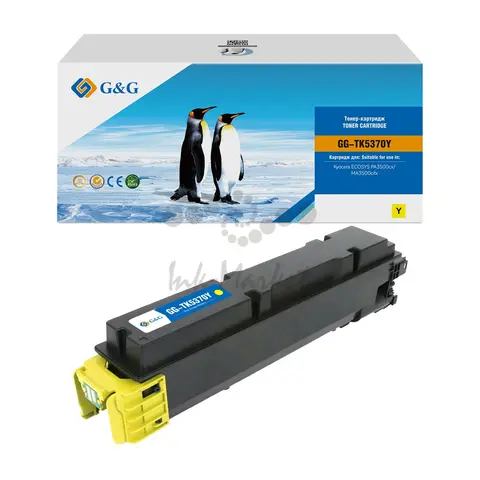Тонер-картридж G&G, аналог Kyocera TK-5370Y желтый 5k с чипом