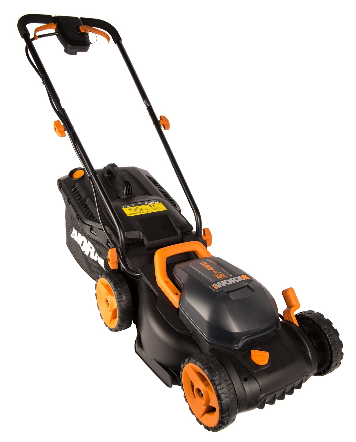 Газонокосилка аккумуляторная WORX WG779E.1, 40В, 34 см, 4Ач х2, двойное ЗУ 2x2A