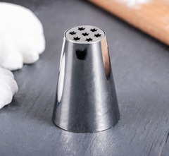 Насадка для кондитерского мешка d=3 см «Травка крупная», нержавеющая сталь