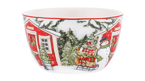 Салатник порционный 14см Certified Int. Дом снеговика-2