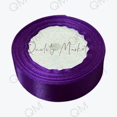 Лента атласная 2,5 см 25 ярдов (фиолетовая) №035