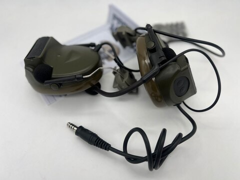 Тактические активные наушники с адаптером под шлем и шумоподавлением  •ZTAC Peltor COMTAC II