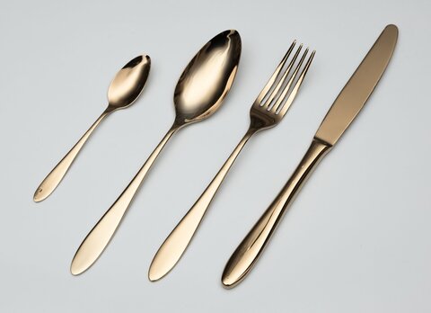 Набор столовых приборов на 6 персон 24 предмета Belo Inox Belo золотой