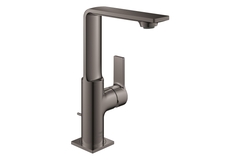 GROHE Allure 32146A01 Смеситель для раковины с донным клапаном, L-Size, темный графит глянец фото