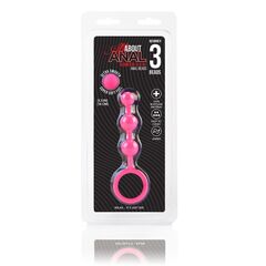 Розовые силиконовые анальные бусы Silicone Anal Beads - 14 см. - 
