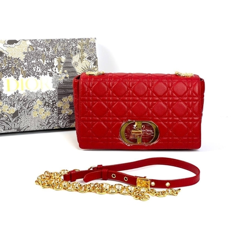 Сумка Dior Caro, модель маленького формата красный