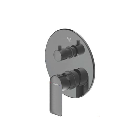 Смеситель для ванны Bravat Eddie комплект 3-функции, серый (PB8369402BTC-3-ENG)