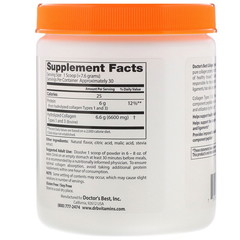 Doctor's Best, Collagen Types 1 and 3 Powder, Peach Flavored, 8.1 oz (228 g)