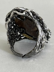 Опал Болдер (кольцо из серебра)