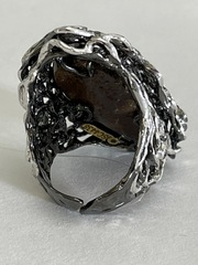 Опал Болдер (кольцо из серебра)
