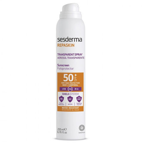 Sesderma REPASKIN: Спрей солнцезащитный прозрачный для тела СЗФ 50 (TRANSPARENT SPRAY Body Sunscreen SPF 50)