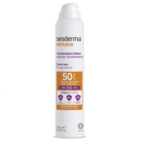 Sesderma REPASKIN: Спрей солнцезащитный прозрачный для тела СЗФ 50 (TRANSPARENT SPRAY Body Sunscreen SPF 50)